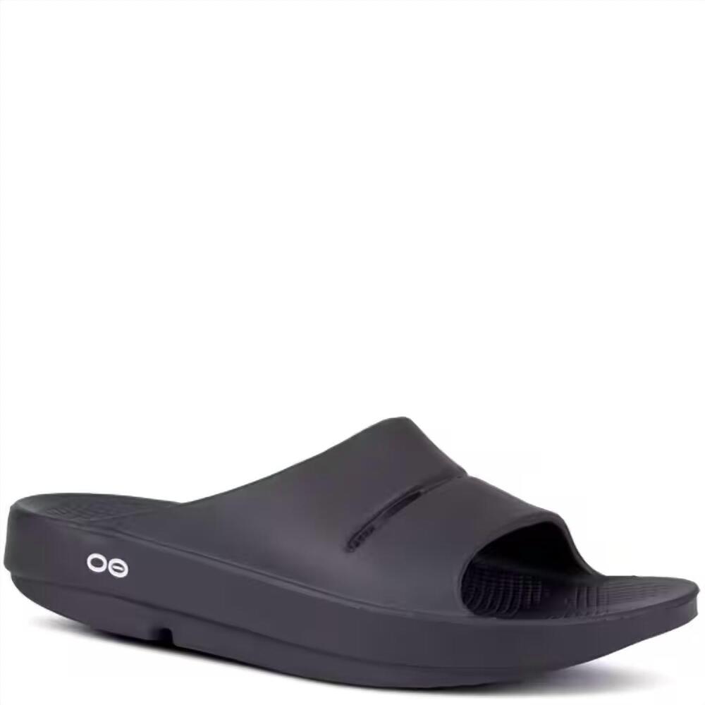 NEW OOFOS unisex ooahh sandals in black